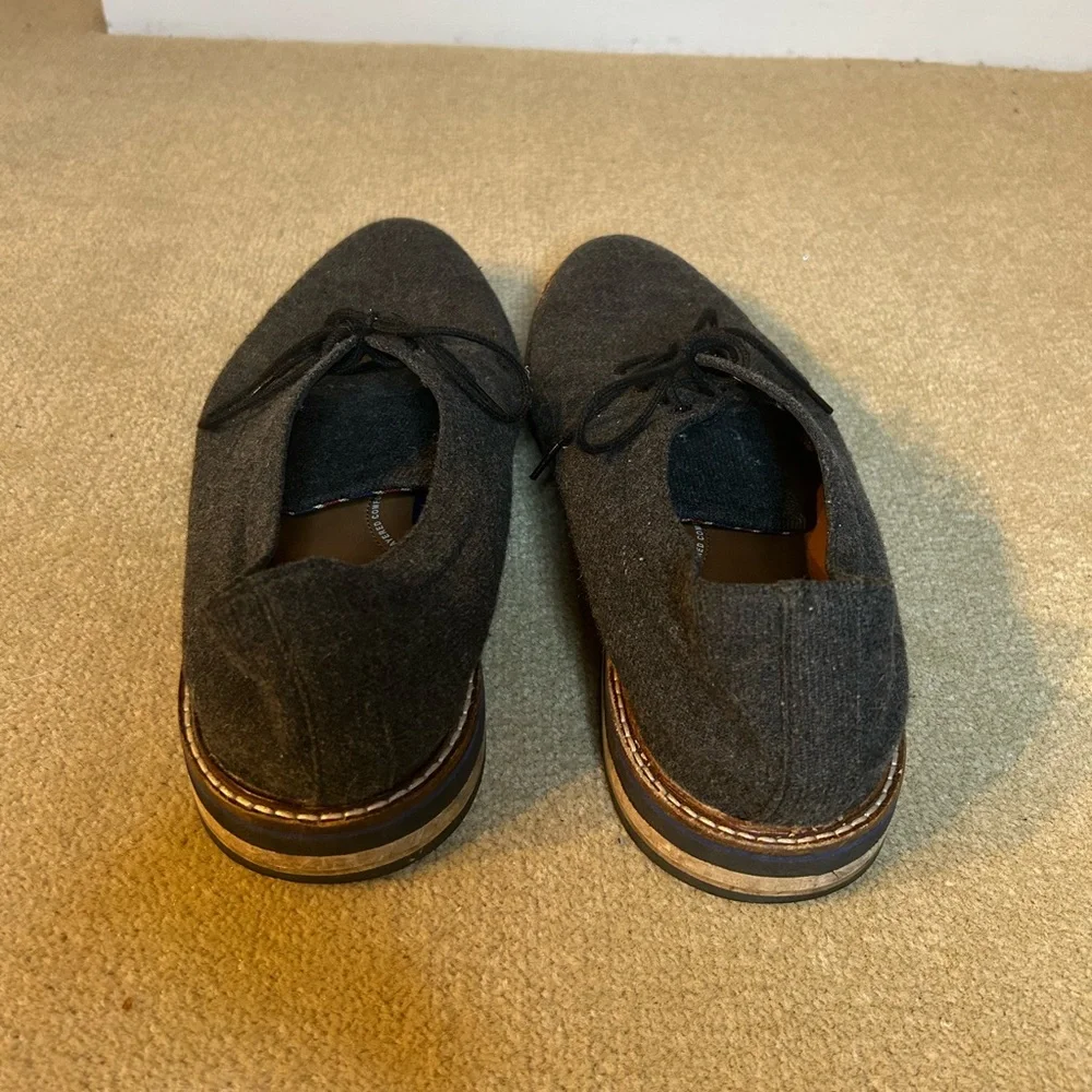BOSTONIAN Men's Dezmin Plain Oxford Casual Dress Black Grey Wool Shoe Size 11